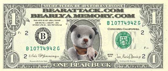 Bear Bucks are available for this Steiff product at Bearly A Memory or Bear Attack